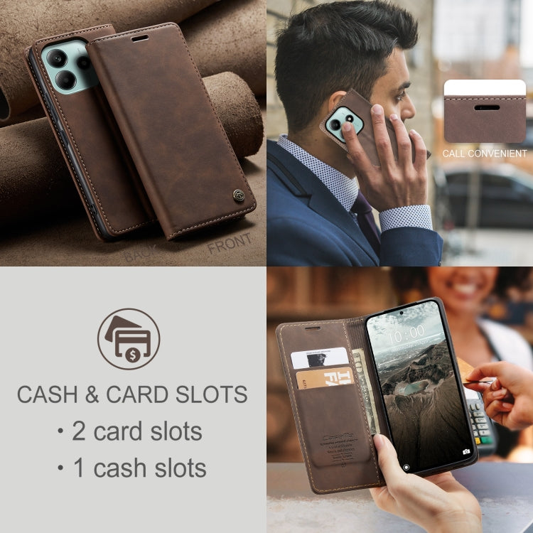 For Redmi Note 14 5G CaseMe 013 Multifunctional Horizontal Flip Leather Phone Case