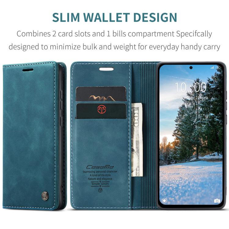 For Redmi Note 14 4G 163.25mm CaseMe 013 Multifunctional Horizontal Flip Leather Phone Case