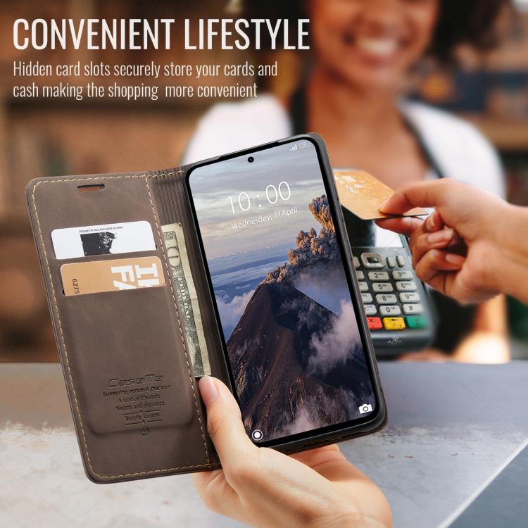 For Redmi Note 14 4G 163.25mm CaseMe 013 Multifunctional Horizontal Flip Leather Phone Case