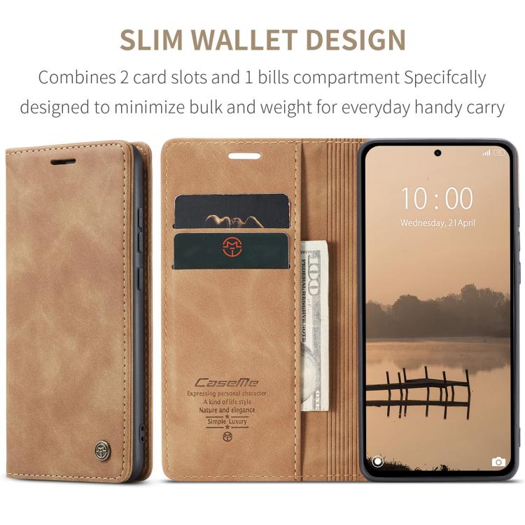 For Redmi Note 14 4G 163.25mm CaseMe 013 Multifunctional Horizontal Flip Leather Phone Case