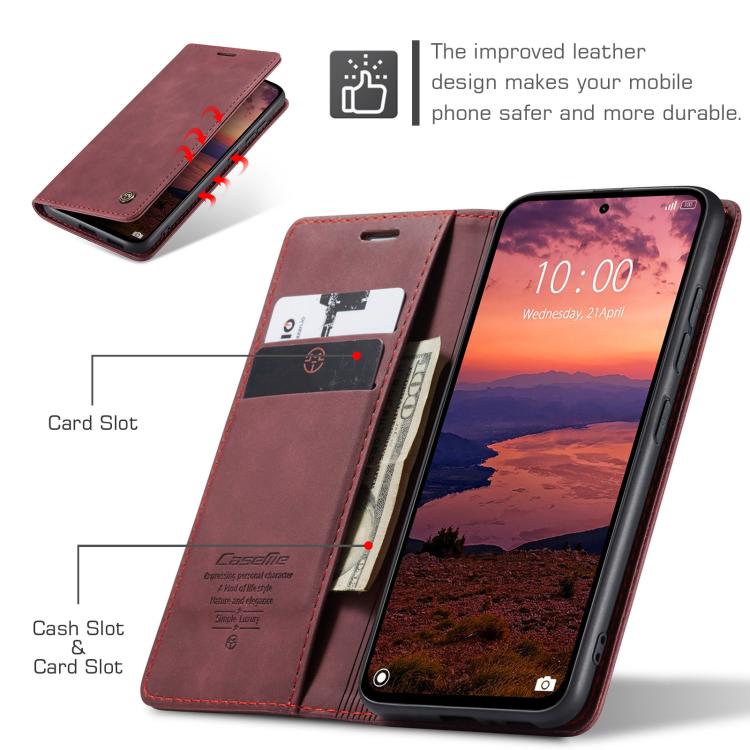 For Redmi Note 14 4G 163.25mm CaseMe 013 Multifunctional Horizontal Flip Leather Phone Case