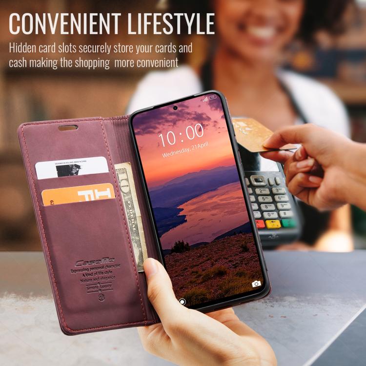 For Redmi Note 14 4G 163.25mm CaseMe 013 Multifunctional Horizontal Flip Leather Phone Case