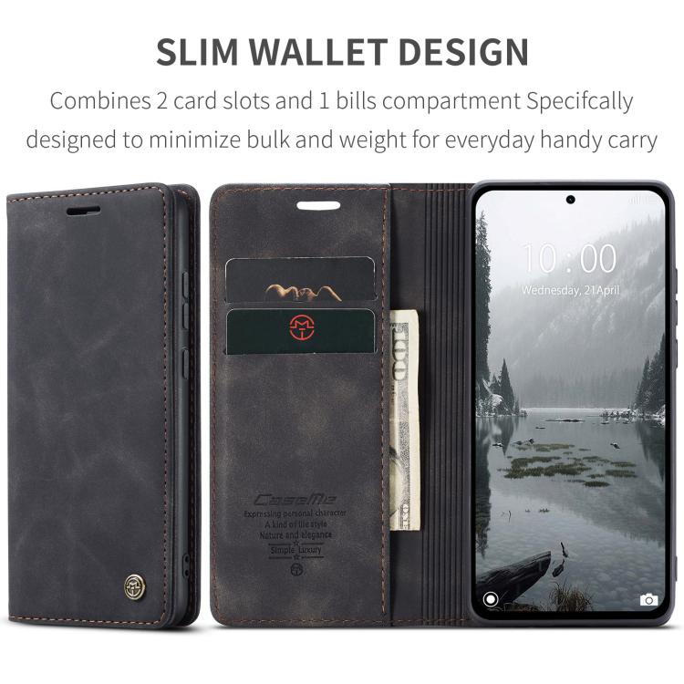 For Redmi Note 14 4G 163.25mm CaseMe 013 Multifunctional Horizontal Flip Leather Phone Case