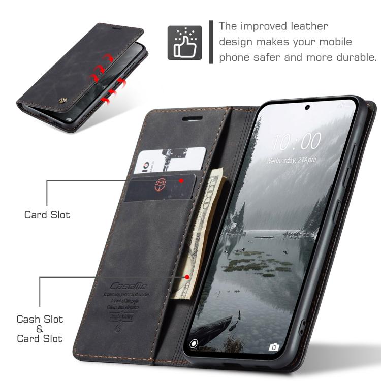 For Redmi Note 14 4G 163.25mm CaseMe 013 Multifunctional Horizontal Flip Leather Phone Case