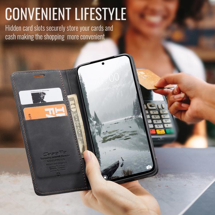 For Redmi Note 14 4G 163.25mm CaseMe 013 Multifunctional Horizontal Flip Leather Phone Case