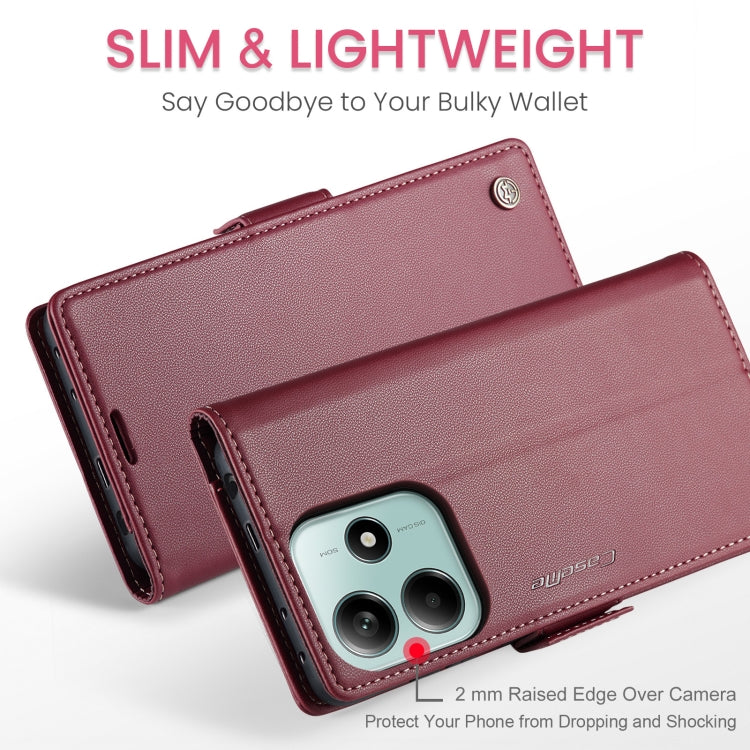For Redmi Note 14 5G CaseMe 023 Butterfly Buckle Litchi Texture RFID Anti-theft Leather Phone Case