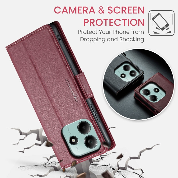 For Redmi Note 14 5G CaseMe 023 Butterfly Buckle Litchi Texture RFID Anti-theft Leather Phone Case