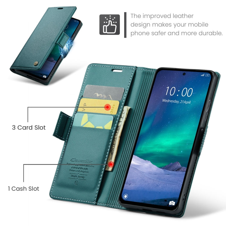 For Redmi Note 14 5G CaseMe 023 Butterfly Buckle Litchi Texture RFID Anti-theft Leather Phone Case
