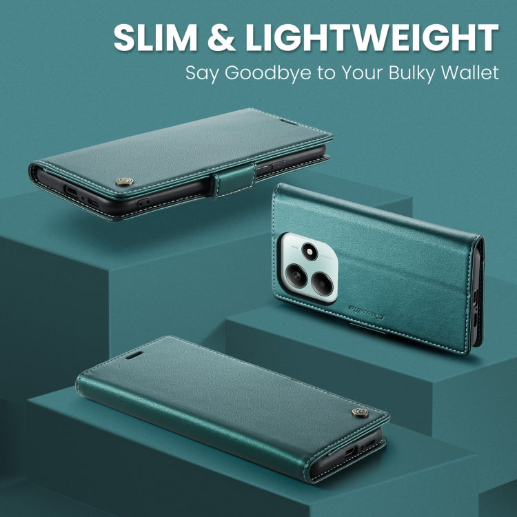 For Redmi Note 14 5G CaseMe 023 Butterfly Buckle Litchi Texture RFID Anti-theft Leather Phone Case