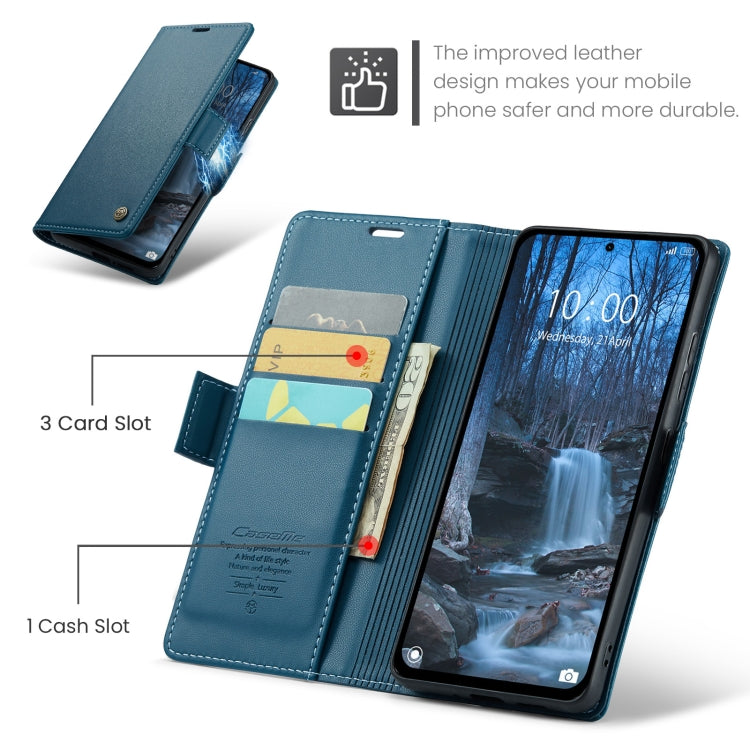 For Redmi Note 14 5G CaseMe 023 Butterfly Buckle Litchi Texture RFID Anti-theft Leather Phone Case