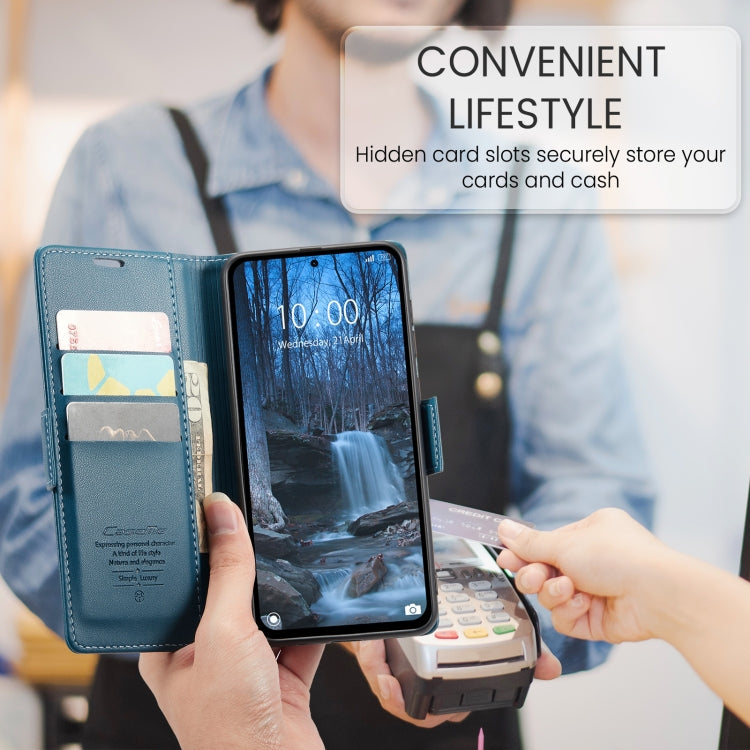 For Redmi Note 14 5G CaseMe 023 Butterfly Buckle Litchi Texture RFID Anti-theft Leather Phone Case