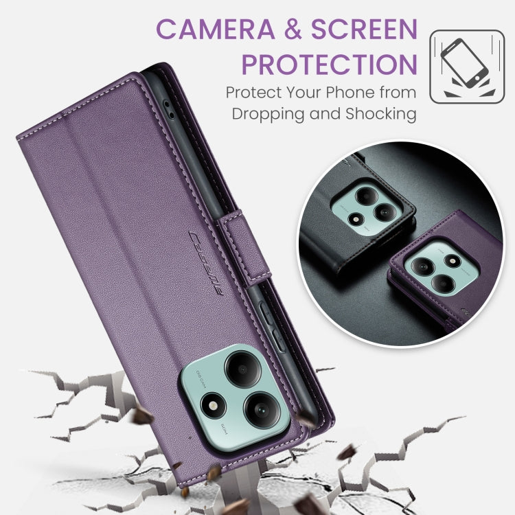 For Redmi Note 14 5G CaseMe 023 Butterfly Buckle Litchi Texture RFID Anti-theft Leather Phone Case