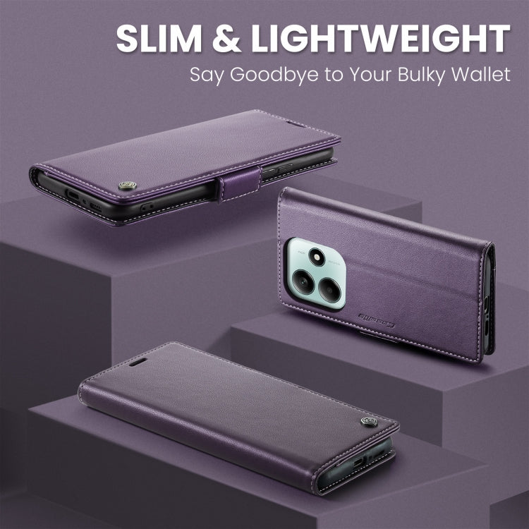 For Redmi Note 14 5G CaseMe 023 Butterfly Buckle Litchi Texture RFID Anti-theft Leather Phone Case