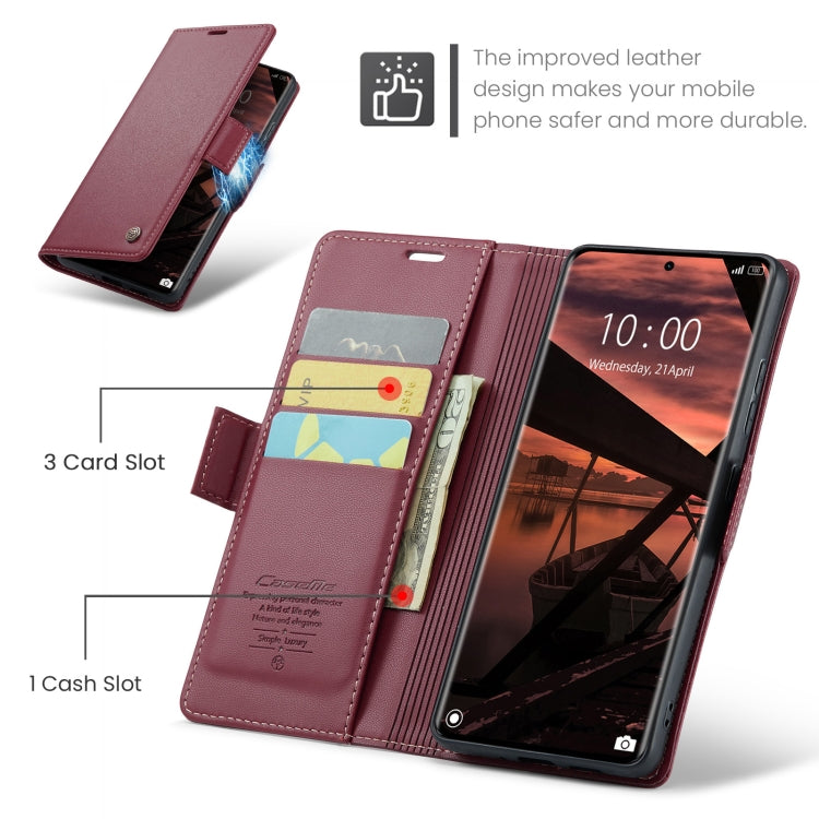 For Redmi Note 14 Pro 5G CaseMe 023 Butterfly Buckle Litchi Texture RFID Anti-theft Leather Phone Case