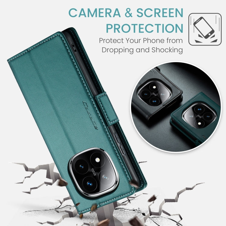 For Redmi Note 14 Pro 5G CaseMe 023 Butterfly Buckle Litchi Texture RFID Anti-theft Leather Phone Case