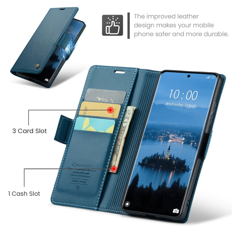 For Redmi Note 14 Pro 5G CaseMe 023 Butterfly Buckle Litchi Texture RFID Anti-theft Leather Phone Case