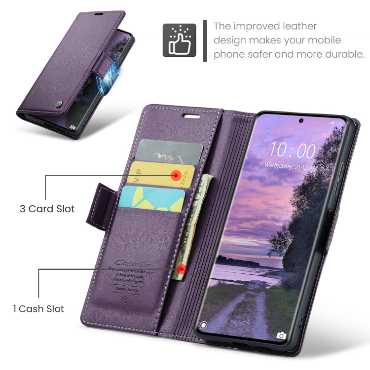 For Redmi Note 14 Pro 5G CaseMe 023 Butterfly Buckle Litchi Texture RFID Anti-theft Leather Phone Case