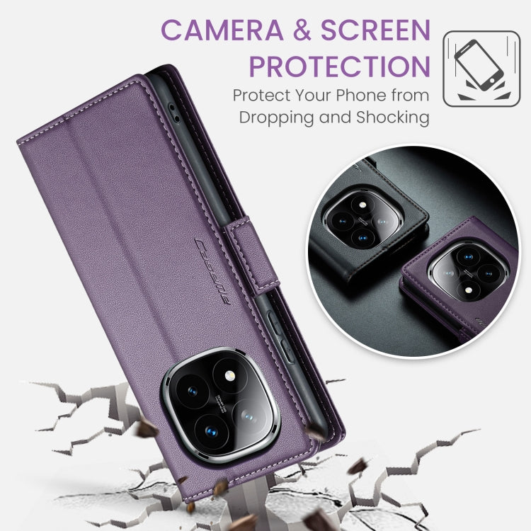 For Redmi Note 14 Pro 5G CaseMe 023 Butterfly Buckle Litchi Texture RFID Anti-theft Leather Phone Case