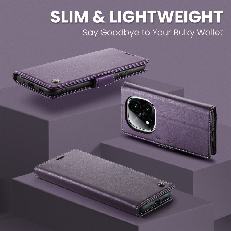For Redmi Note 14 Pro 5G CaseMe 023 Butterfly Buckle Litchi Texture RFID Anti-theft Leather Phone Case