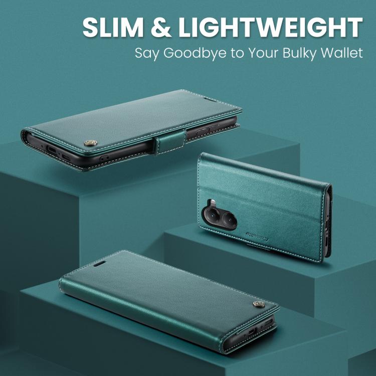 For Xiaomi Poco X7 Pro CaseMe 023 Butterfly Buckle Litchi Texture RFID Anti-theft Leather Phone Case