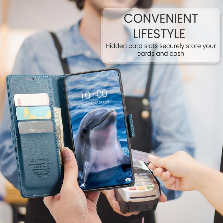 For Xiaomi Poco X7 Pro CaseMe 023 Butterfly Buckle Litchi Texture RFID Anti-theft Leather Phone Case