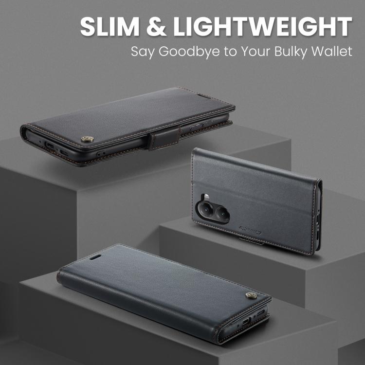 For Xiaomi Poco X7 Pro CaseMe 023 Butterfly Buckle Litchi Texture RFID Anti-theft Leather Phone Case