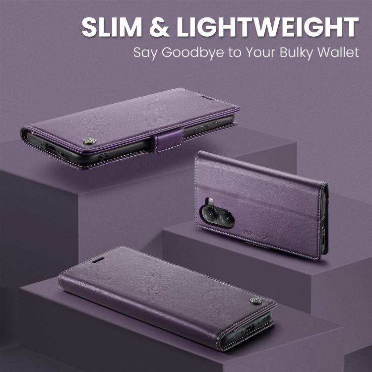 For Xiaomi Poco X7 Pro CaseMe 023 Butterfly Buckle Litchi Texture RFID Anti-theft Leather Phone Case