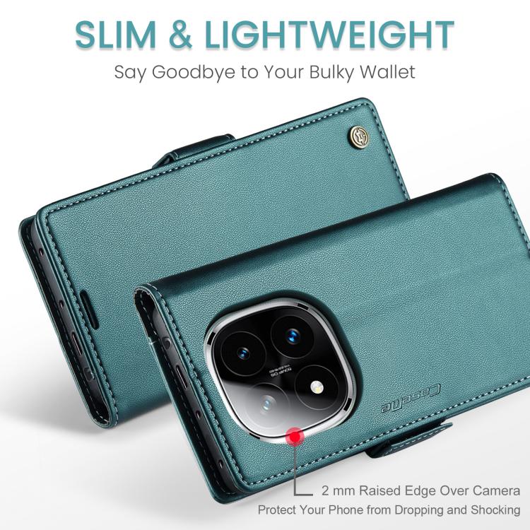 For Redmi Note 14 Pro 4G CaseMe 023 Butterfly Buckle Litchi Texture RFID Anti-theft Leather Phone Case