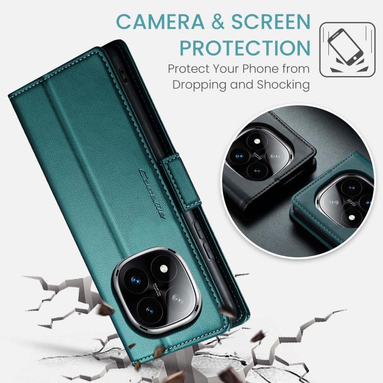 For Redmi Note 14 Pro 4G CaseMe 023 Butterfly Buckle Litchi Texture RFID Anti-theft Leather Phone Case