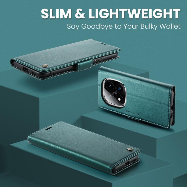 For Redmi Note 14 Pro 4G CaseMe 023 Butterfly Buckle Litchi Texture RFID Anti-theft Leather Phone Case