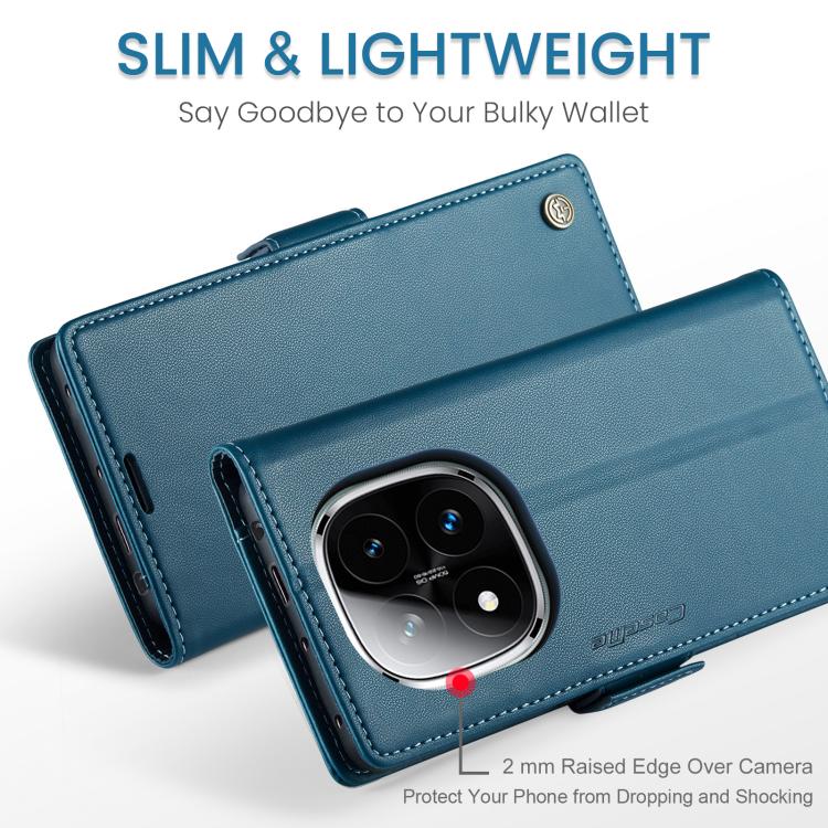 For Redmi Note 14 Pro 4G CaseMe 023 Butterfly Buckle Litchi Texture RFID Anti-theft Leather Phone Case