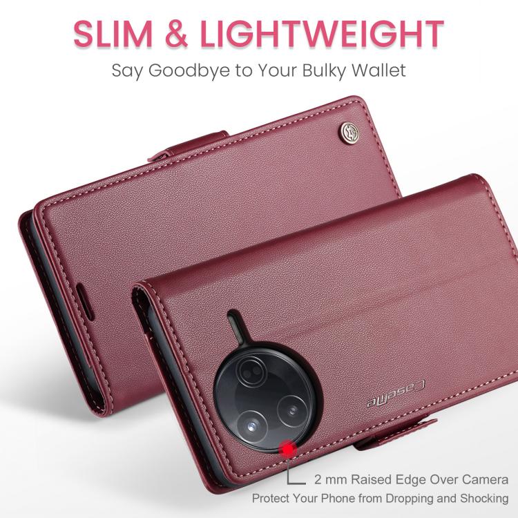 For Xiaomi Poco F7 Pro / F7 Ultra CaseMe 023 Butterfly Buckle Litchi Texture RFID Anti-theft Leather Phone Case