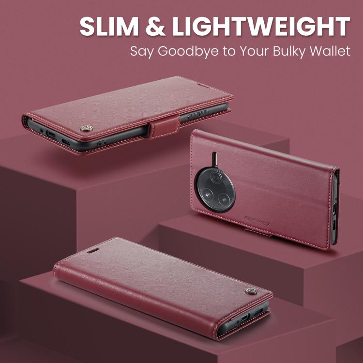 For Xiaomi Poco F7 Pro / F7 Ultra CaseMe 023 Butterfly Buckle Litchi Texture RFID Anti-theft Leather Phone Case