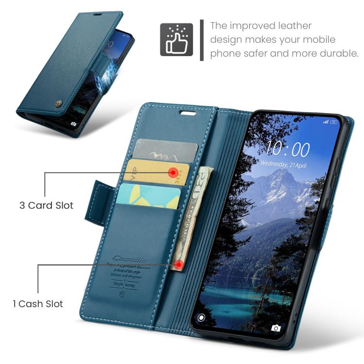 For Xiaomi Poco F7 Pro / F7 Ultra CaseMe 023 Butterfly Buckle Litchi Texture RFID Anti-theft Leather Phone Case