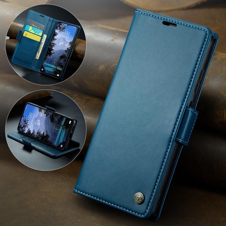 For Xiaomi Poco F7 Pro / F7 Ultra CaseMe 023 Butterfly Buckle Litchi Texture RFID Anti-theft Leather Phone Case