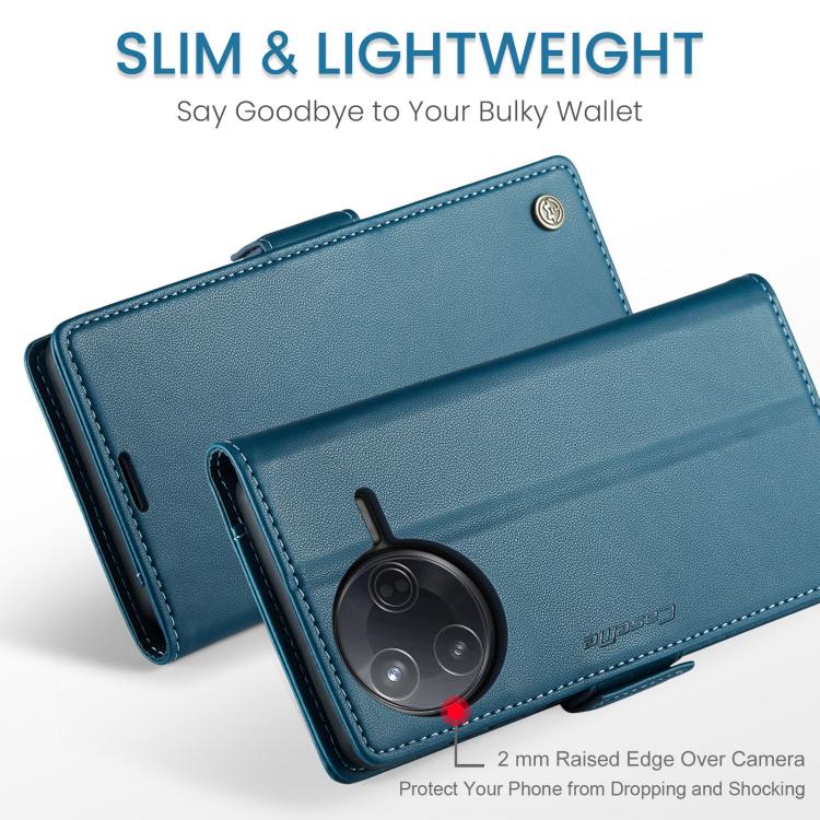 For Xiaomi Poco F7 Pro / F7 Ultra CaseMe 023 Butterfly Buckle Litchi Texture RFID Anti-theft Leather Phone Case