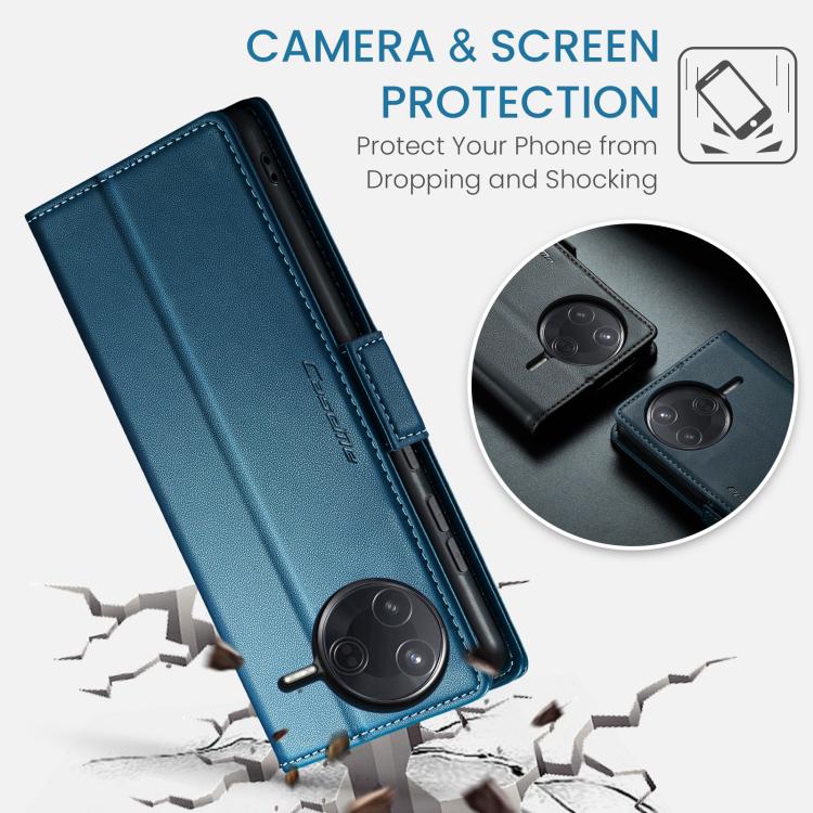 For Xiaomi Poco F7 Pro / F7 Ultra CaseMe 023 Butterfly Buckle Litchi Texture RFID Anti-theft Leather Phone Case