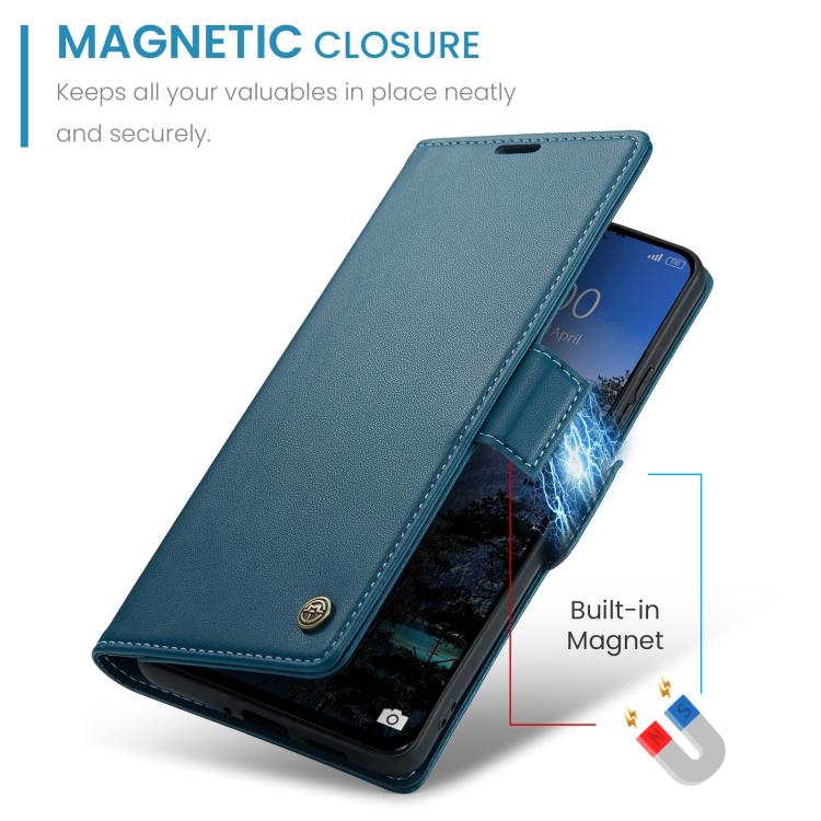 For Xiaomi Poco F7 Pro / F7 Ultra CaseMe 023 Butterfly Buckle Litchi Texture RFID Anti-theft Leather Phone Case