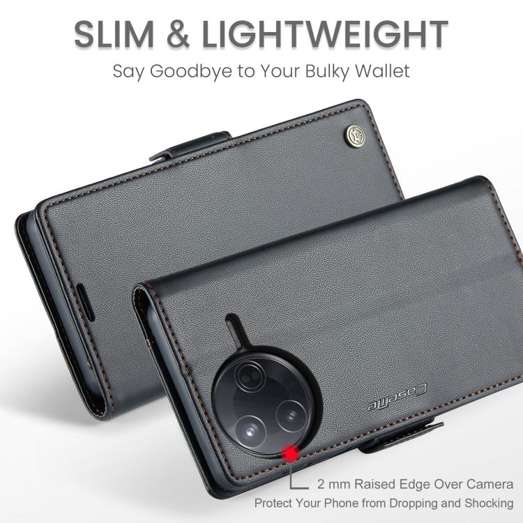 For Xiaomi Poco F7 Pro / F7 Ultra CaseMe 023 Butterfly Buckle Litchi Texture RFID Anti-theft Leather Phone Case