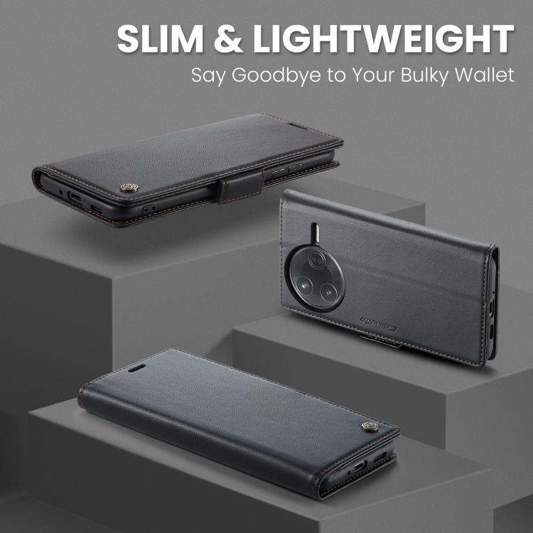 For Xiaomi Poco F7 Pro / F7 Ultra CaseMe 023 Butterfly Buckle Litchi Texture RFID Anti-theft Leather Phone Case