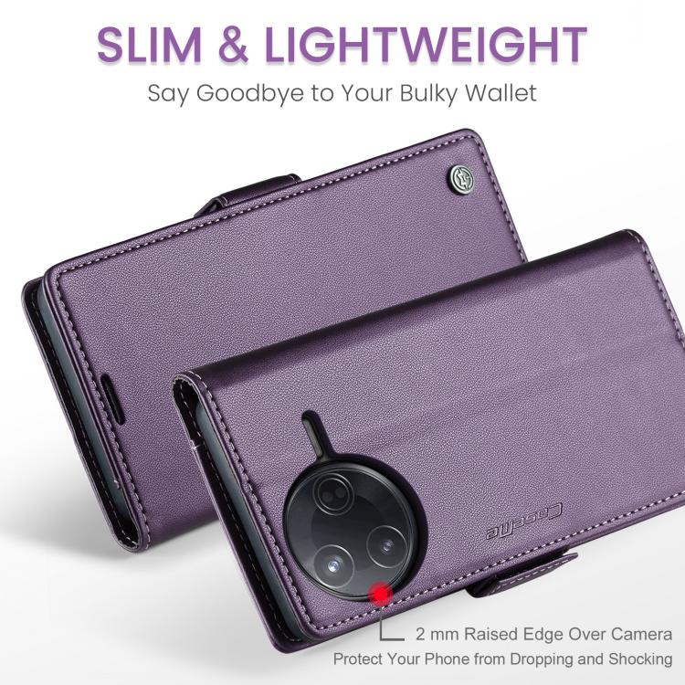 For Xiaomi Poco F7 Pro / F7 Ultra CaseMe 023 Butterfly Buckle Litchi Texture RFID Anti-theft Leather Phone Case