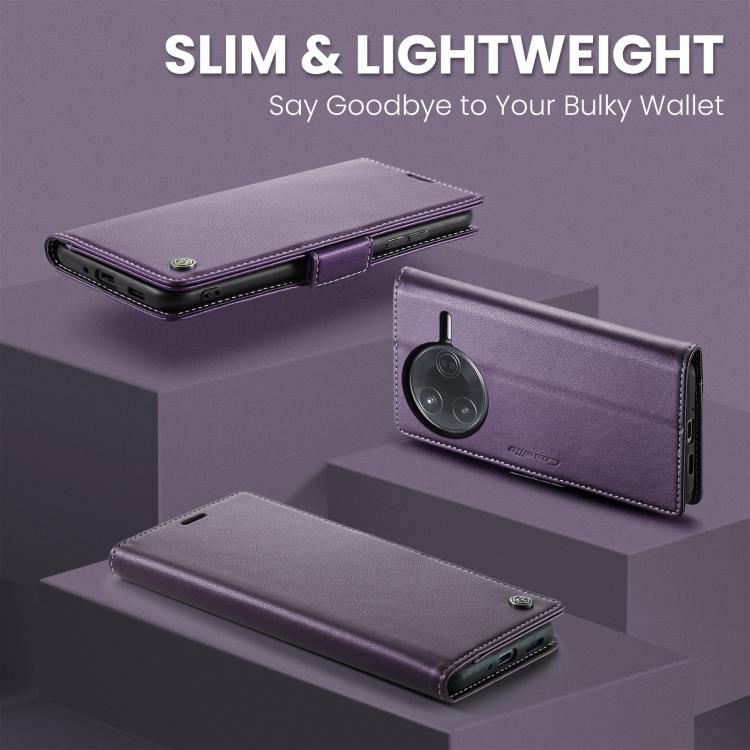 For Xiaomi Poco F7 Pro / F7 Ultra CaseMe 023 Butterfly Buckle Litchi Texture RFID Anti-theft Leather Phone Case