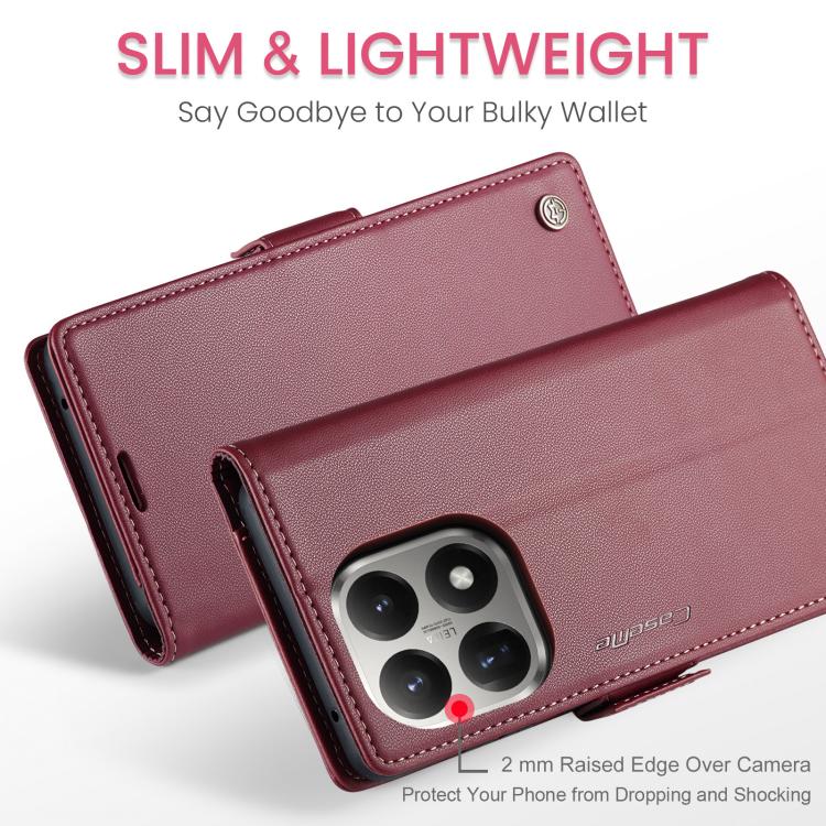 For Xiaomi 15T CaseMe 023 Butterfly Buckle Litchi Texture RFID Anti-theft Leather Phone Case