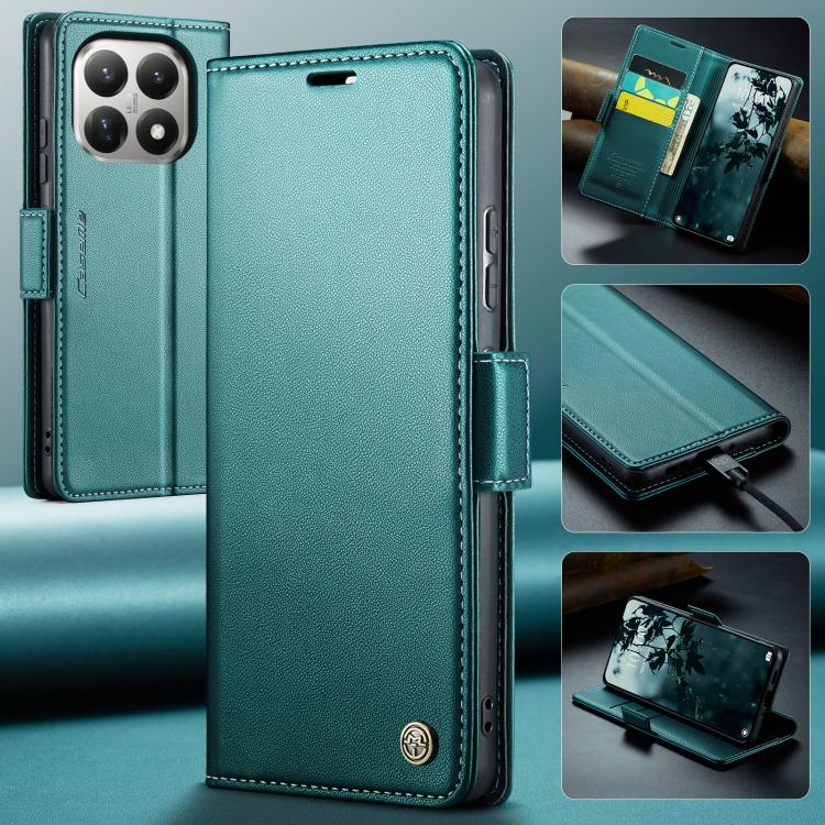 For Xiaomi 15T CaseMe 023 Butterfly Buckle Litchi Texture RFID Anti-theft Leather Phone Case