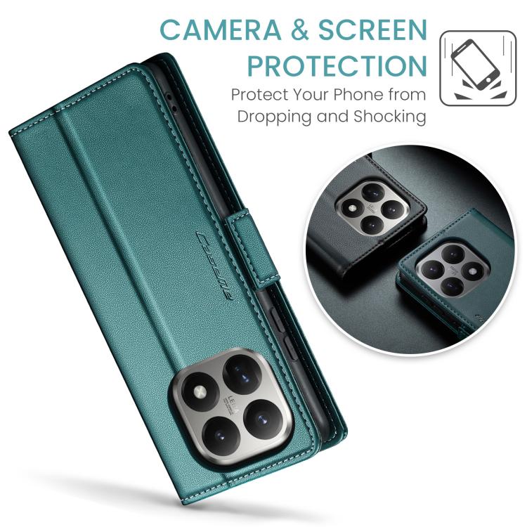 For Xiaomi 15T CaseMe 023 Butterfly Buckle Litchi Texture RFID Anti-theft Leather Phone Case