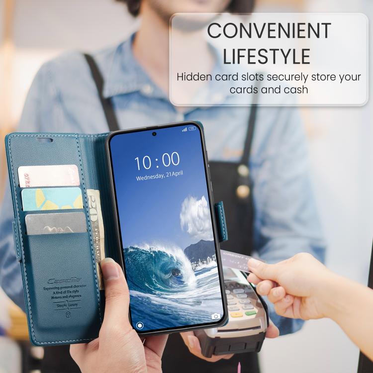 For Xiaomi 15T CaseMe 023 Butterfly Buckle Litchi Texture RFID Anti-theft Leather Phone Case