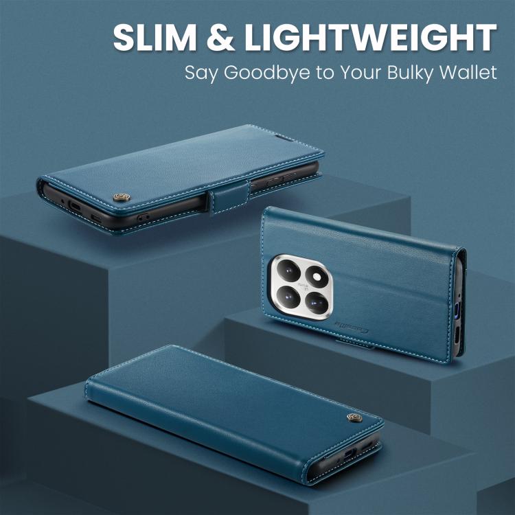 For Xiaomi 15T CaseMe 023 Butterfly Buckle Litchi Texture RFID Anti-theft Leather Phone Case