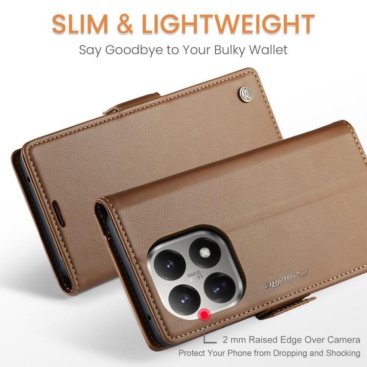 For Xiaomi 15T CaseMe 023 Butterfly Buckle Litchi Texture RFID Anti-theft Leather Phone Case