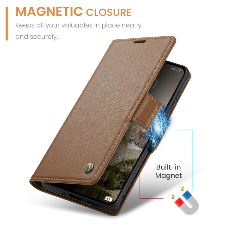 For Xiaomi 15T CaseMe 023 Butterfly Buckle Litchi Texture RFID Anti-theft Leather Phone Case