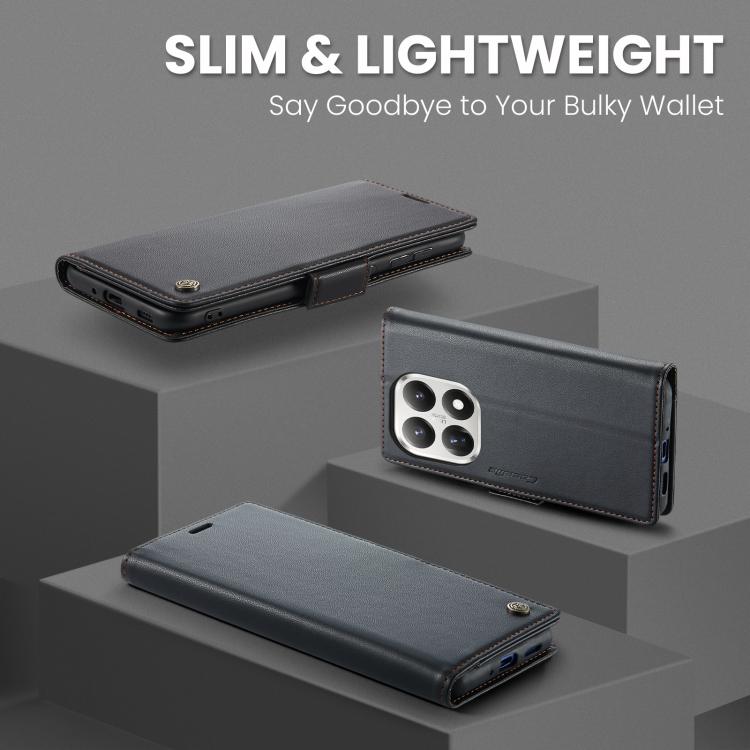 For Xiaomi 15T CaseMe 023 Butterfly Buckle Litchi Texture RFID Anti-theft Leather Phone Case